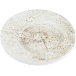 Absorbent Stone Coaster - Round - Rustic Wood