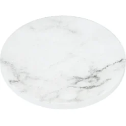 Absorbent Stone Coaster - Round - White Marble