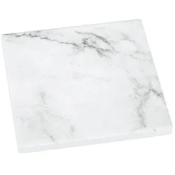 Absorbent Stone Coaster - Square - White Marble