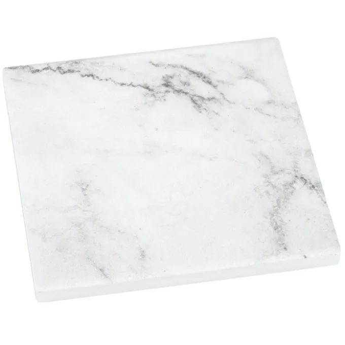 Absorbent Stone Coaster - Square - White Marble