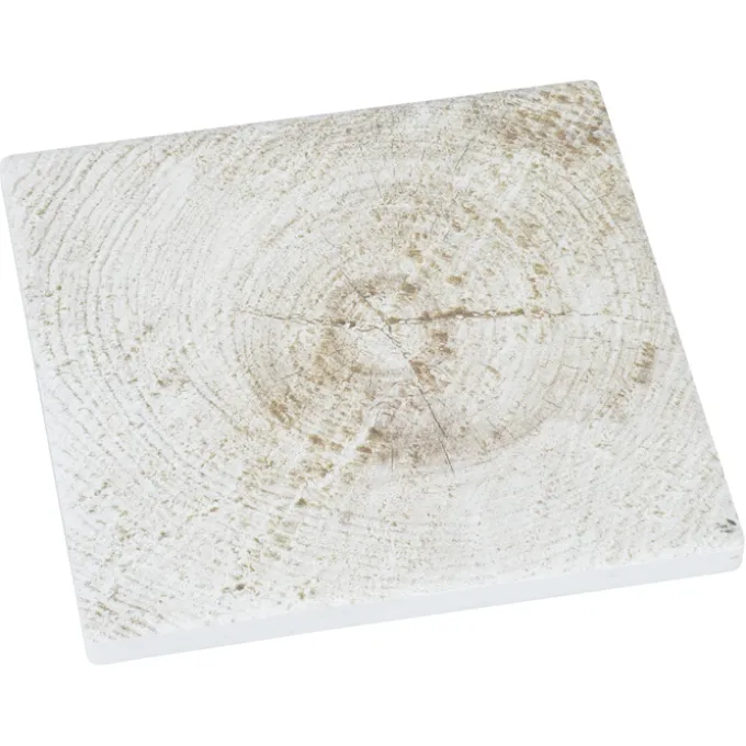 Absorbent Stone Coaster - Square - Rustic Wood