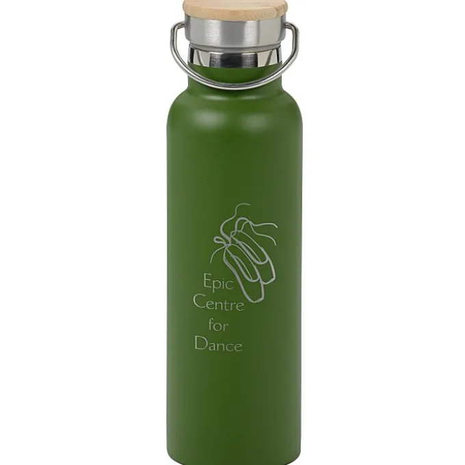 Accord Vacuum Bottle with Wood Lid - 21 oz - Laser Engraved
