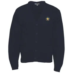 Acrylic V-Neck Cardigan with Pockets - Men's