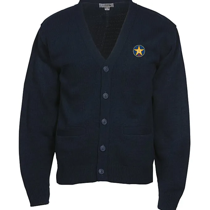 Acrylic V-Neck Cardigan with Pockets - Men's - 24 hr