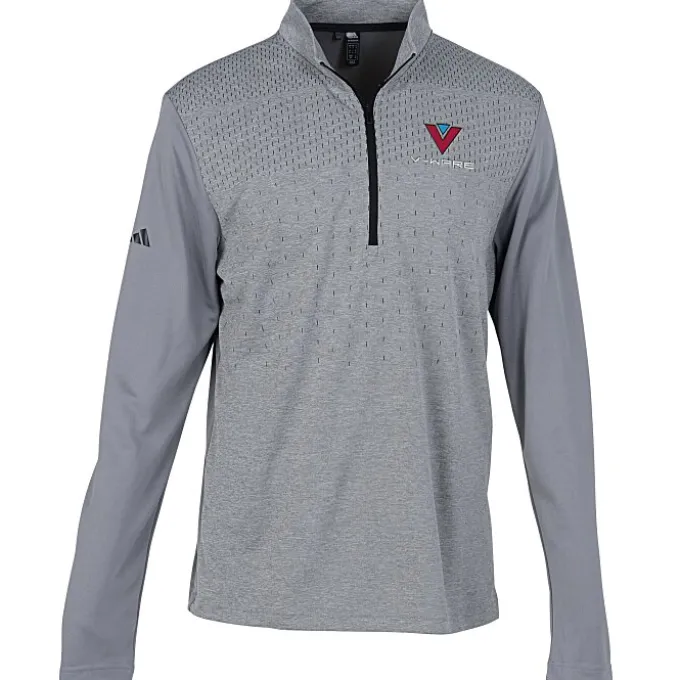 adidas Heather Block Print 1/4-Zip Pullover