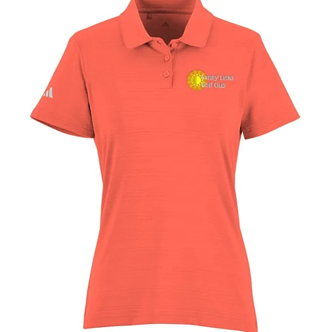 adidas Textured Stripe Polo - Ladies'