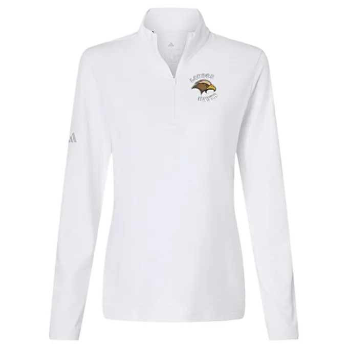 adidas Textured Stripe 1/4-Zip Pullover - Ladies'