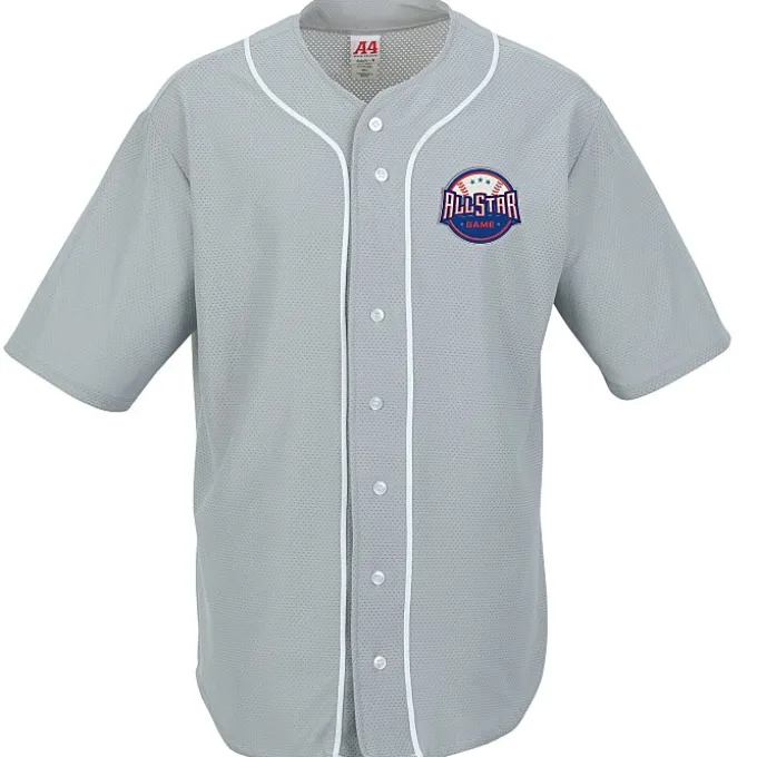 A4 Full Button Baseball Shirt