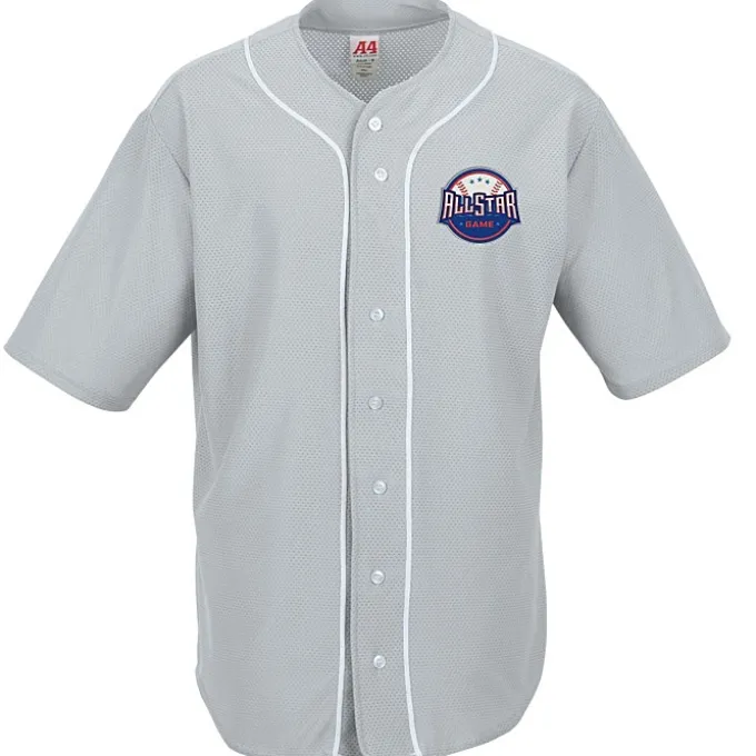 A4 Full Button Baseball Shirt
