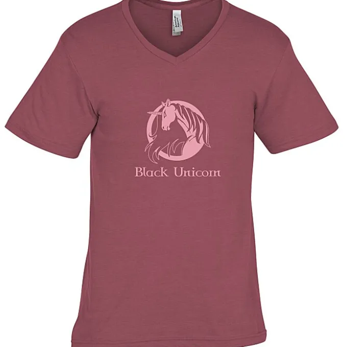 American Apparel Fine Jersey CVC V-Neck T-Shirt - Men's - Screen