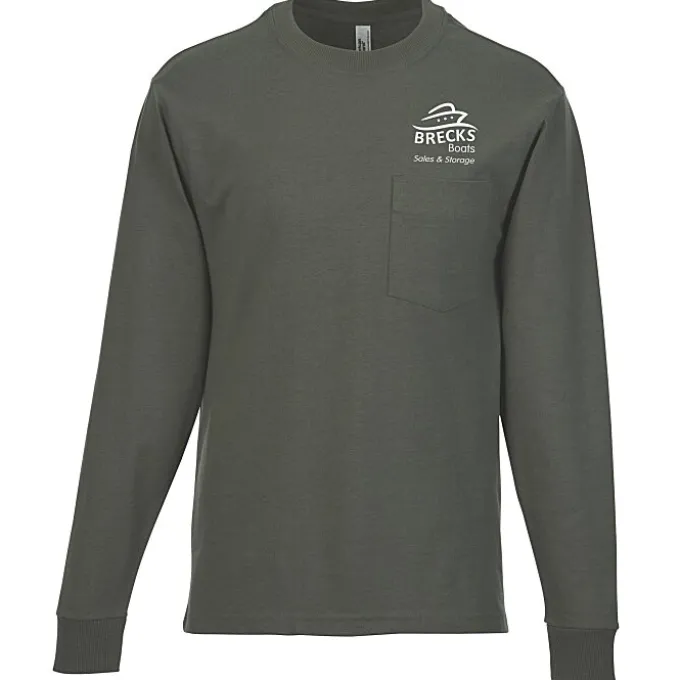 American Apparel Super Heavyweight Long Sleeve Pocket T-Shirt