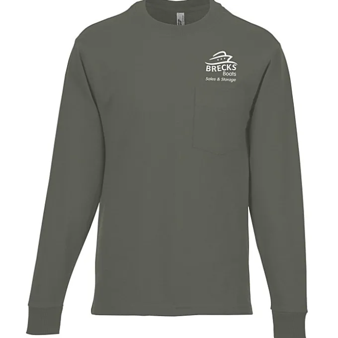 American Apparel Super Heavyweight Long Sleeve Pocket T-Shirt