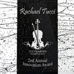 Art Glass Fusion Plaque - Black