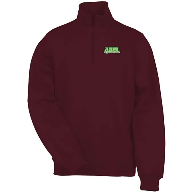 Athletic Fit 1/4-Zip Sweatshirt - Men's - Embroidered - 24 hr