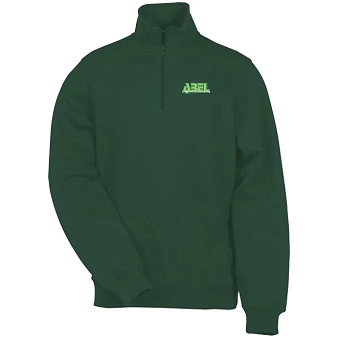 Athletic Fit 1/4-Zip Sweatshirt - Men's - Embroidered - 24 hr