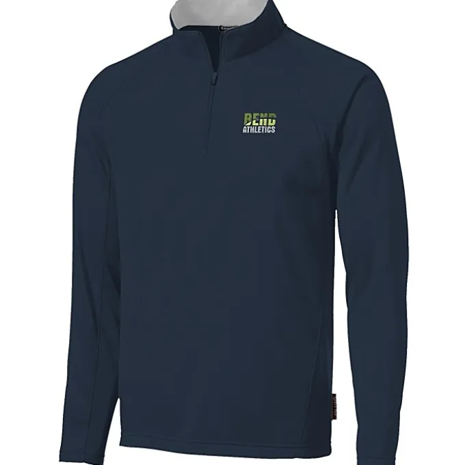 Athletic 1/4-Zip Fleece Pullover - Embroidered