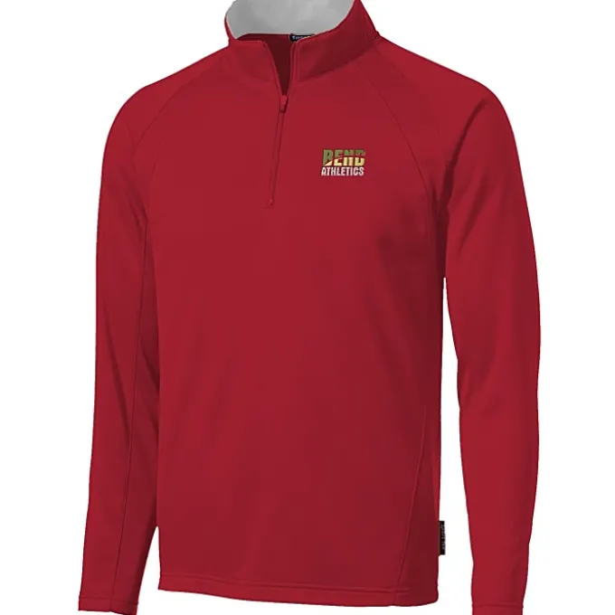 Athletic 1/4-Zip Fleece Pullover - Embroidered