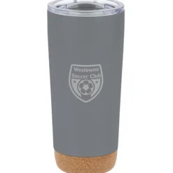 Austin Vacuum Tumbler with Cork Bottom - 20 oz. - Laser Engraved