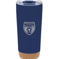 Austin Vacuum Tumbler with Cork Bottom - 20 oz. - Laser Engraved