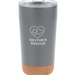Austin Vacuum Tumbler with Cork Bottom - 16 oz. - Laser Engraved