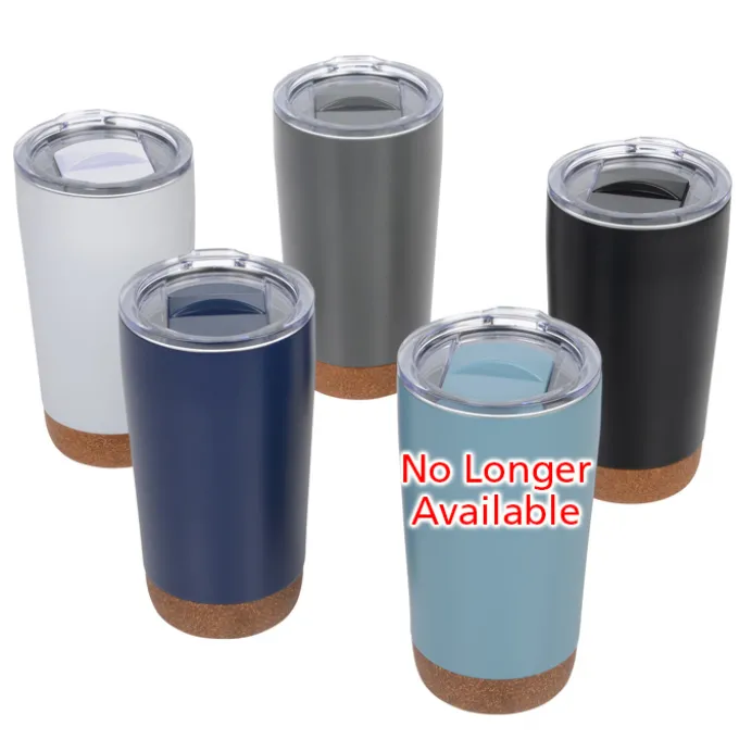 Austin Vacuum Tumbler with Cork Bottom - 16 oz. - Laser Engraved