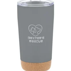 Austin Vacuum Tumbler with Cork Bottom - 16 oz. - Laser Engraved