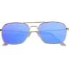 Aviator Sunglasses with Mirrored Lens