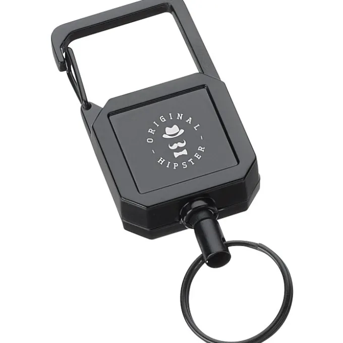 Badge Reel Keychain with Carabiner