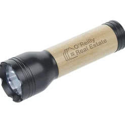 Bamboo Accent Rechargeable Flashlight