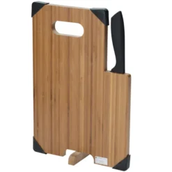 Bamboo Cutting Board with Knife