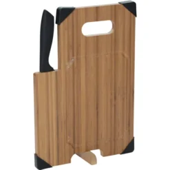 Bamboo Cutting Board with Knife