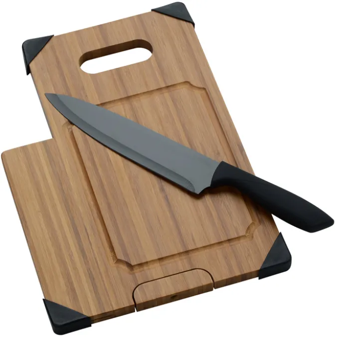 Bamboo Cutting Board with Knife