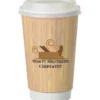 Bamboo Full Color Insulated Paper Cup with Lid - 16 oz.