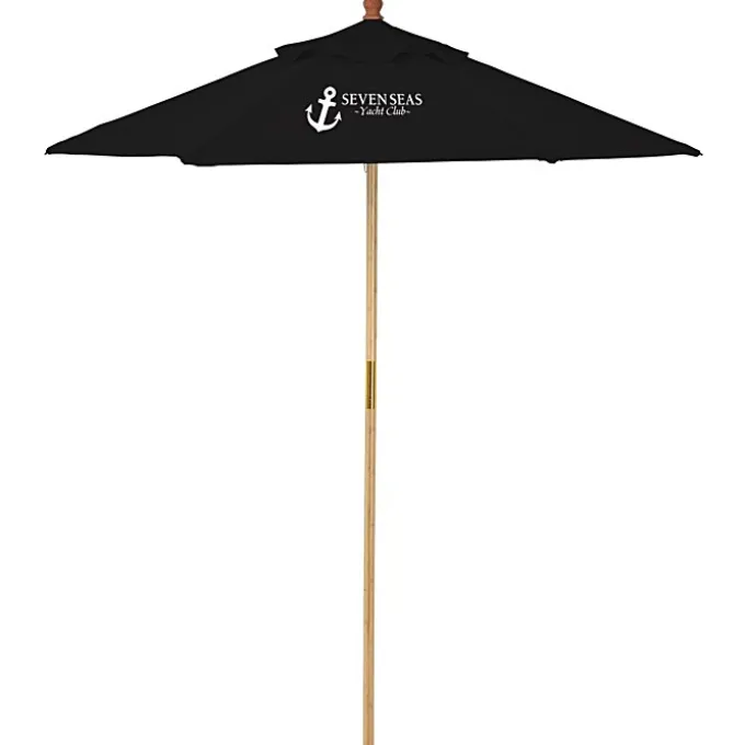 Bamboo Market Umbrella - 7 feet
