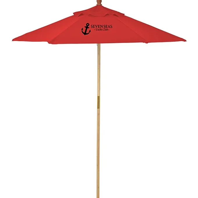 Bamboo Market Umbrella - 7 feet