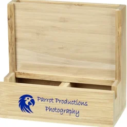 Bamboo Photo Frame Desk Organizer
