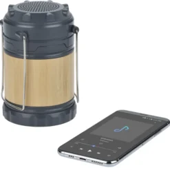 Bamboo Pop Up Lantern with Bluetooth Speaker