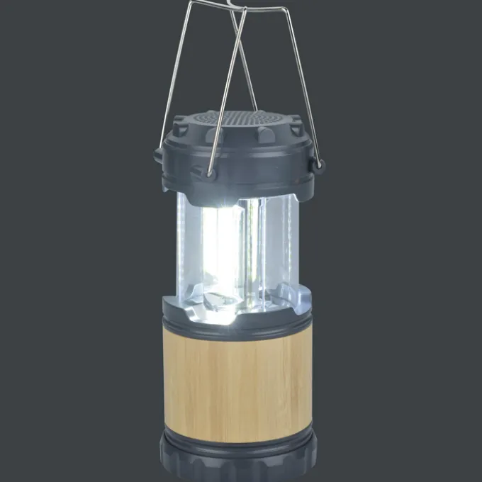 Bamboo Pop Up Lantern with Bluetooth Speaker