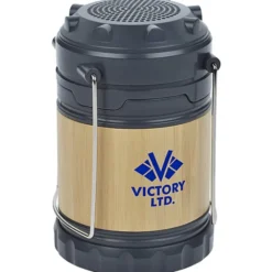 Bamboo Pop Up Lantern with Bluetooth Speaker - 24 hr