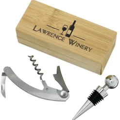 Bamboo Wine Opener 2-Piece Set