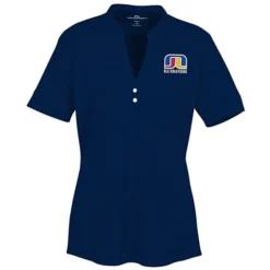 Barcode Textured Henley - Ladies'