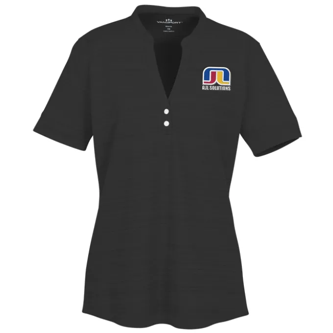 Barcode Textured Henley - Ladies'