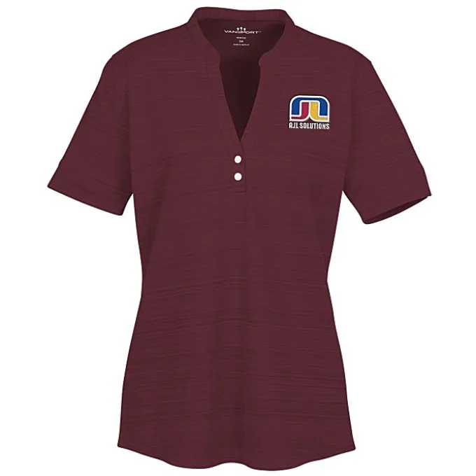 Barcode Textured Henley - Ladies'