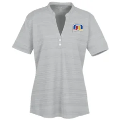 Barcode Textured Henley - Ladies'
