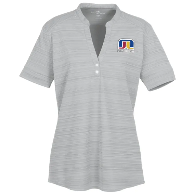Barcode Textured Henley - Ladies'