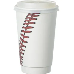 Baseball Full Color Insulated Paper Cup with Lid - 16 oz.
