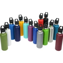 Basecamp Tundra Vacuum Bottle with Flip Straw Lid - 20 oz. - Laser Engraved