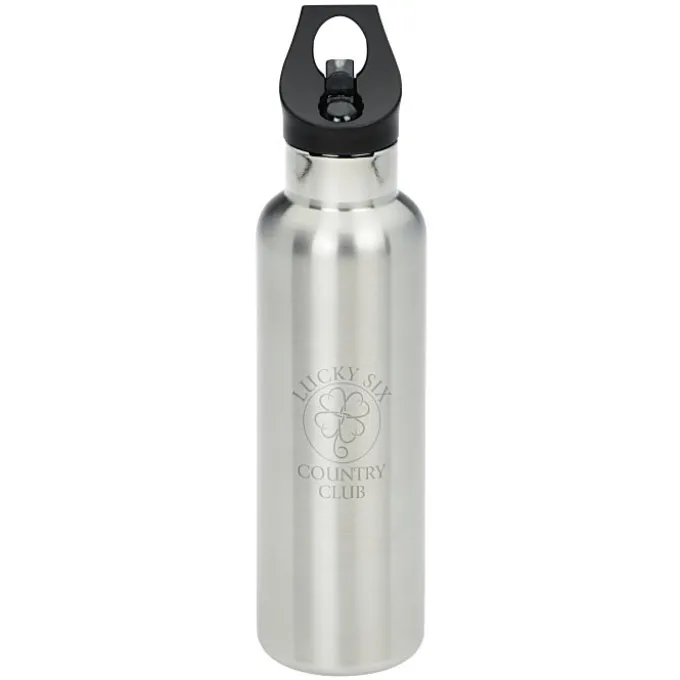 Basecamp Tundra Vacuum Bottle with Flip Straw Lid - 20 oz. - Laser Engraved