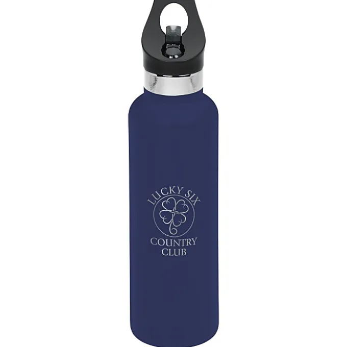Basecamp Tundra Vacuum Bottle with Flip Straw Lid - 20 oz. - Laser Engraved
