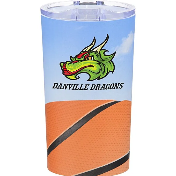 Basketball Full Color Travel Tumbler - 20 oz